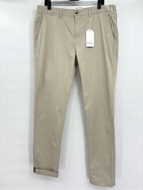 Ben Sherman Men’s Slim Stretch Chino Dress Preppy Office Pants Tan 38x34 NWT